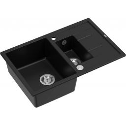 Quadron Morgan zlewozmywak GraniteQ 78x50 cm czarny HB8224U7-BS_P2O