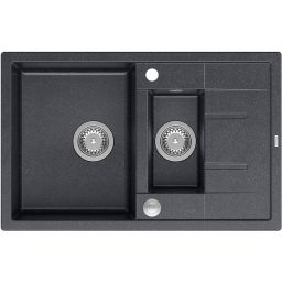 Quadron Morgan 156 zlewozmywak 78x50 cm GraniteQ black diamond/stal HB8224U8-BS_P2O