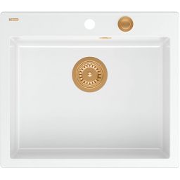 Quadron Morgan 110 zlewozmywak 57x50 cm GraniteQ snow white HB8304U1-C1_P2O