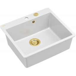 Quadron Morgan zlewozmywak GraniteQ 56,5x49,5 cm biały HB8304U1-FM_G1_P2O