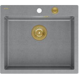 Quadron Morgan 110 zlewozmywak 57x50 cm GraniteQ silver stone HB8304U5-G1_P2O