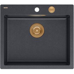 Quadron Morgan 110 zlewozmywak 57x50 cm GraniteQ black diamond HB8304U8-C1_P2O