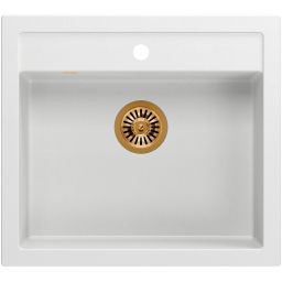 Quadron Bill 110 zlewozmywak 59,5x54 cm GraniteQ snow white/miedź HCQB6054U1_PVDC1