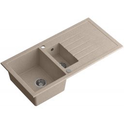 Quadron Bruce zlewozmywak GraniteQ 100x50 cm beżowy HCQB9950BEZK