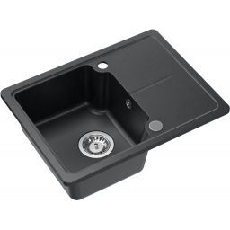 Quadron Baby Johnny zlewozmywak GraniteQ 58x44 cm czarny HCQBJ5844CZK