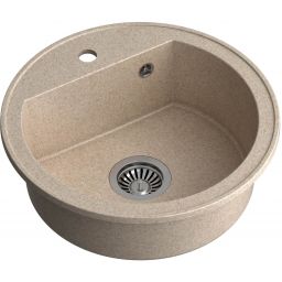 Quadron Johnny 210 zlewozmywak 51x51 cm GraniteQ river sand/stal HCQC5151BEZK