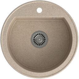 Quadron Johnny 210 zlewozmywak 51x51 cm GraniteQ river sand/stal HCQC5151BEZK