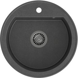 Quadron Johnny 210 zlewozmywak 51x51 cm GraniteQ black dotted/stal HCQC5151CZK