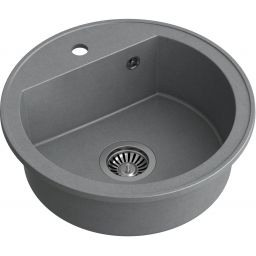 Quadron Johnny 210 zlewozmywak 51x51 cm GraniteQ silver stone/stal HCQC5151SZK