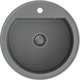 Quadron Johnny 210 zlewozmywak 51x51 cm GraniteQ silver stone/stal HCQC5151SZK