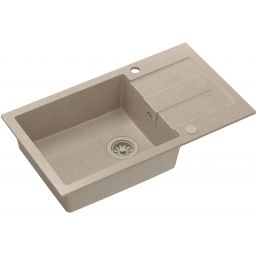 Quadron Christian 136XL zlewozmywak 78x45 cm GraniteQ wpuszczany river sand/elementy river sand HCQC57845BEZK_PC