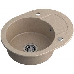 Quadron Johnny 216 zlewozmywak 58,5x46 cm GraniteQ river sand/stal HCQC5846BEZK