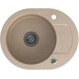 Quadron Johnny 216 zlewozmywak 58,5x46 cm GraniteQ river sand/stal HCQC5846BEZK