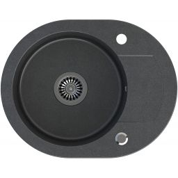 Quadron Johnny 216 zlewozmywak 58,5x46 cm GraniteQ black dotted/stal HCQC5846CZK