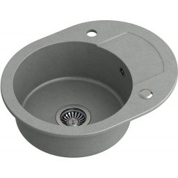 Quadron Johnny 216 zlewozmywak 58,5x46 cm GraniteQ silver stone/stal HCQC5846SZK