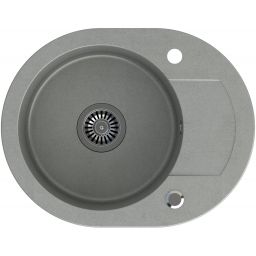 Quadron Johnny 216 zlewozmywak 58,5x46 cm GraniteQ silver stone/stal HCQC5846SZK