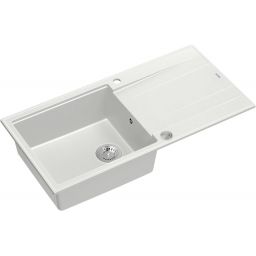 Quadron Evan 146XL lewozmywak 100x50 cm GraniteQ snow white HCQE10050U1_BS_P2O