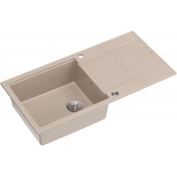 Quadron Evan 146XL zlewozmywak GraniteQ 100x50 cm beż/elementy stalowe HCQE10050U2_BS_P2O
