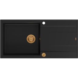 Quadron Evan 146XL zlewozmywak 100x50 cm GraniteQ pure carbon/miedziany HCQE10050U7_PVDC1_P2O