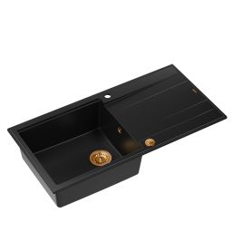 Quadron Evan 146XL zlewozmywak 100x50 cm GraniteQ pure carbon/miedziany HCQE10050U7_PVDC1_P2O