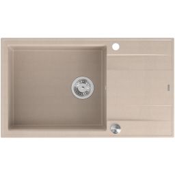 Quadron Evan 146XL zlewozmywak GraniteQ 86x50 cm beż/elementy stalowe HCQE58650U2_BS_P2O