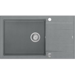 Quadron Evan 136 XL zlewozmywak 86x50 cm GraniteQ silver stone/stal HCQE58650U5_BS_P2O
