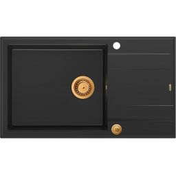 Quadron Evan 136 XL zlewozmywak 86x50 cm GraniteQ pure carbon/miedź HCQE58650U7_PVDC1_P2O