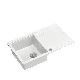 Quadron Evan 111 zlewozmywak 86x50 cm GraniteQ snow white/stal HCQE8650U1_BS_P2O