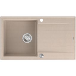 Quadron Evan 111 zlewozmywak GraniteQ 86x50 cm beż/elementy stalowe HCQE8650U2_BS_P2O