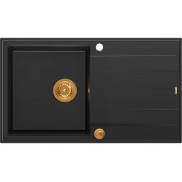 Quadron Evan 111 zlewozmywak 86x50 cm GraniteQ pure carbon/miedź HCQE8650U7_PVDC1_P2O