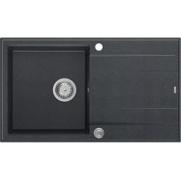 Quadron Evan 111 zlewozmywak 86x50 cm GraniteQ black diamond/stal HCQE8650U8_BS_P2O