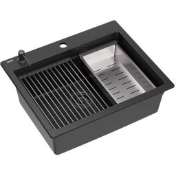 Quadron Kurt 110 zlewozmywak 59,5x50 cm GraniteQ pure carbon HCQK5052BLMPC