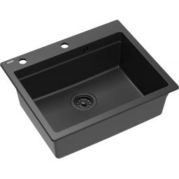 Quadron Kurt 110 zlewozmywak 59,5x50 cm GraniteQ pure carbon HCQK5052BLMPC