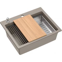 Quadron Kurt 110 zlewozmywak GraniteQ 59,5x50 cm beżowy soft taupe HCQK5052ST