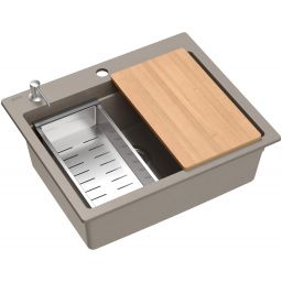 Quadron Kurt 110 zlewozmywak GraniteQ 59,5x50 cm beżowy soft taupe HCQK5052ST
