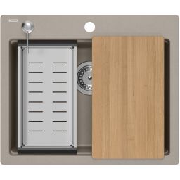 Quadron Kurt 110 zlewozmywak GraniteQ 59,5x50 cm beżowy soft taupe HCQK5052ST