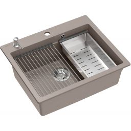 Quadron Kurt 110 zlewozmywak GraniteQ 59,5x50 cm beżowy soft taupe HCQK5052ST