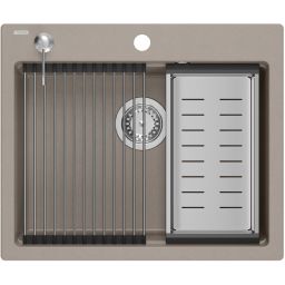 Quadron Kurt 110 zlewozmywak GraniteQ 59,5x50 cm beżowy soft taupe HCQK5052ST