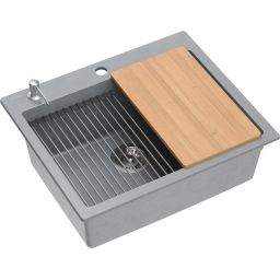 Quadron Kurt 110 zlewozmywak 59.5x50 cm GraniteQ silver stone HCQK5052SZK