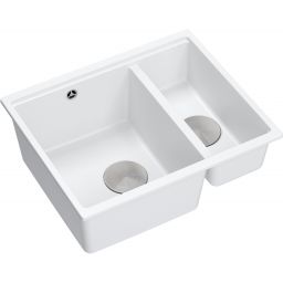 Quadron Logan zlewozmywak GraniteQ 55x46 cm biały HCQL5646U1-BS_U