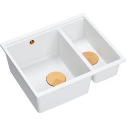 Quadron Logan zlewozmywak GraniteQ 55x46 cm biały HCQL5646U1-C1_U