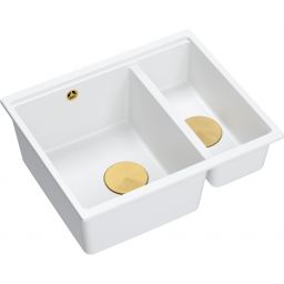 Quadron Logan zlewozmywak GraniteQ 55x46 cm biały HCQL5646U1-G1_U