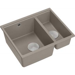 Quadron Logan zlewozmywak GraniteQ 55x46 cm beżowy HCQL5646U4-BS_U