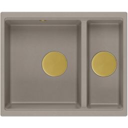 Quadron Logan zlewozmywak GraniteQ 55x46 cm beżowy HCQL5646U4-G1_U