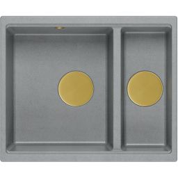 Quadron Logan zlewozmywak GraniteQ 55x46 cm szary/grafitowy/onyx HCQL5646U5-G1_U