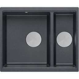 Quadron Logan zlewozmywak GraniteQ 55x46 cm czarny-szary/grafitowy/onyx HCQL5646U8-BS_U