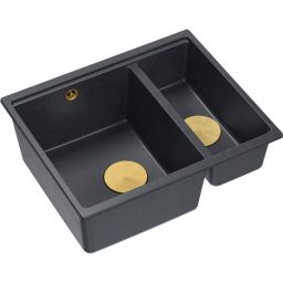 Quadron Logan zlewozmywak GraniteQ 55x46 cm czarny HCQL5646U8-G1_U