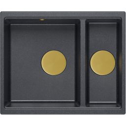 Quadron Logan zlewozmywak GraniteQ 55x46 cm czarny HCQL5646U8-G1_U