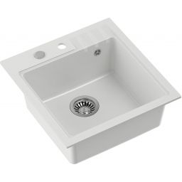 Quadron Peter 110 zlewozmywak 50x52 cm GraniteQ snow white/stalowy HCQP5052BIK