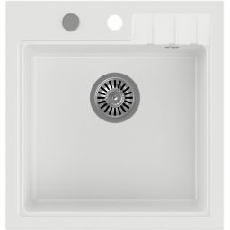 Quadron Peter 110 zlewozmywak 50x52 cm GraniteQ snow white/stalowy HCQP5052BIK